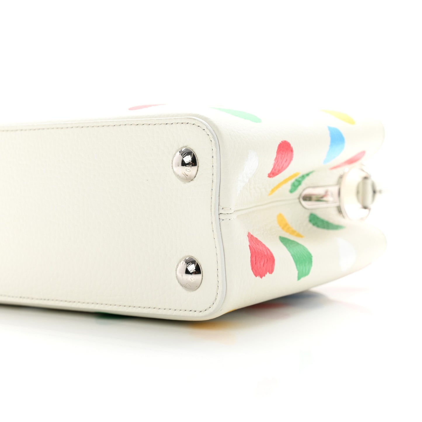 LV X YK Taurillon Capucines BB White