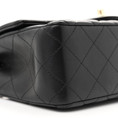 Chanel Lambskin Quilted Mini Rectangular Flap Black 9 of 11