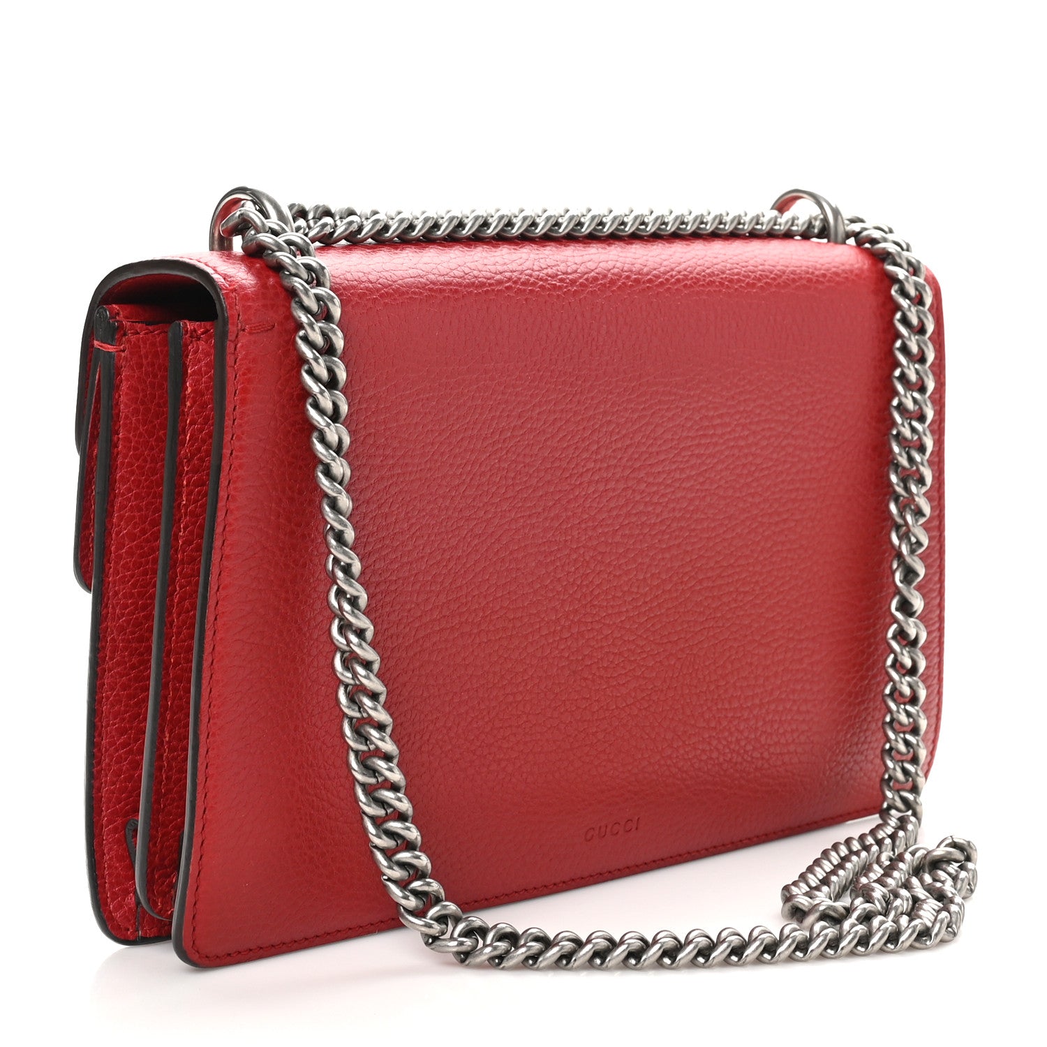 Gucci Dollar Calfskin Swarovski Crystal Small Dionysus Shoulder Bag Hibiscus Red 3 of 10