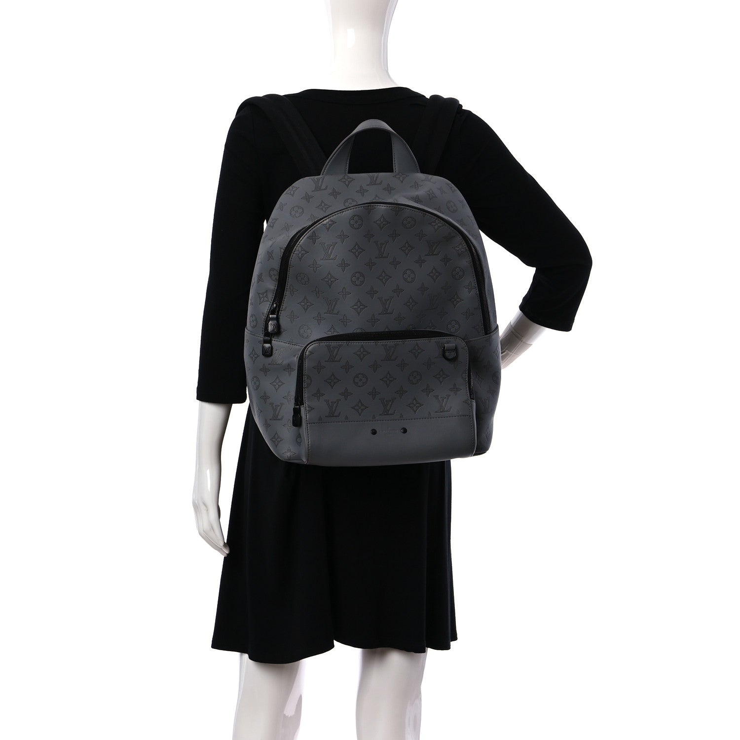 Louis Vuitton Calfskin Monogram Racer Backpack Grey 2 of 10