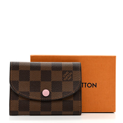 Louis Vuitton Damier Ebene Rosalie Coin Purse Rose Ballerine 8 of 8
