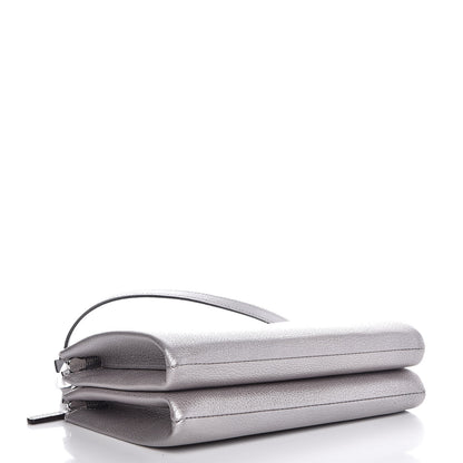 MCM Grained Calfskin Milla Double Crossbody Bag Spike Silver 4 of 13