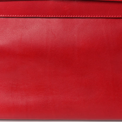 Hermes Tadelakt Kelly Retourne 32 Rouge Vif 7 of 15