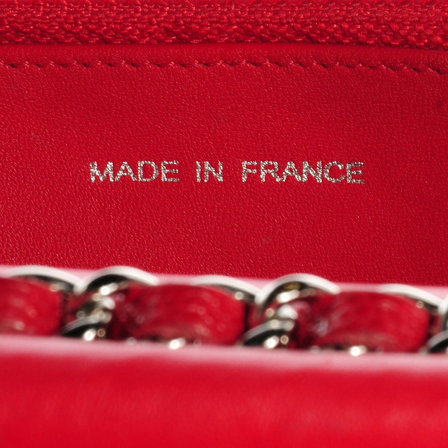 Chanel Caviar Sevruga Wallet on Chain WOC Red 7 of 8