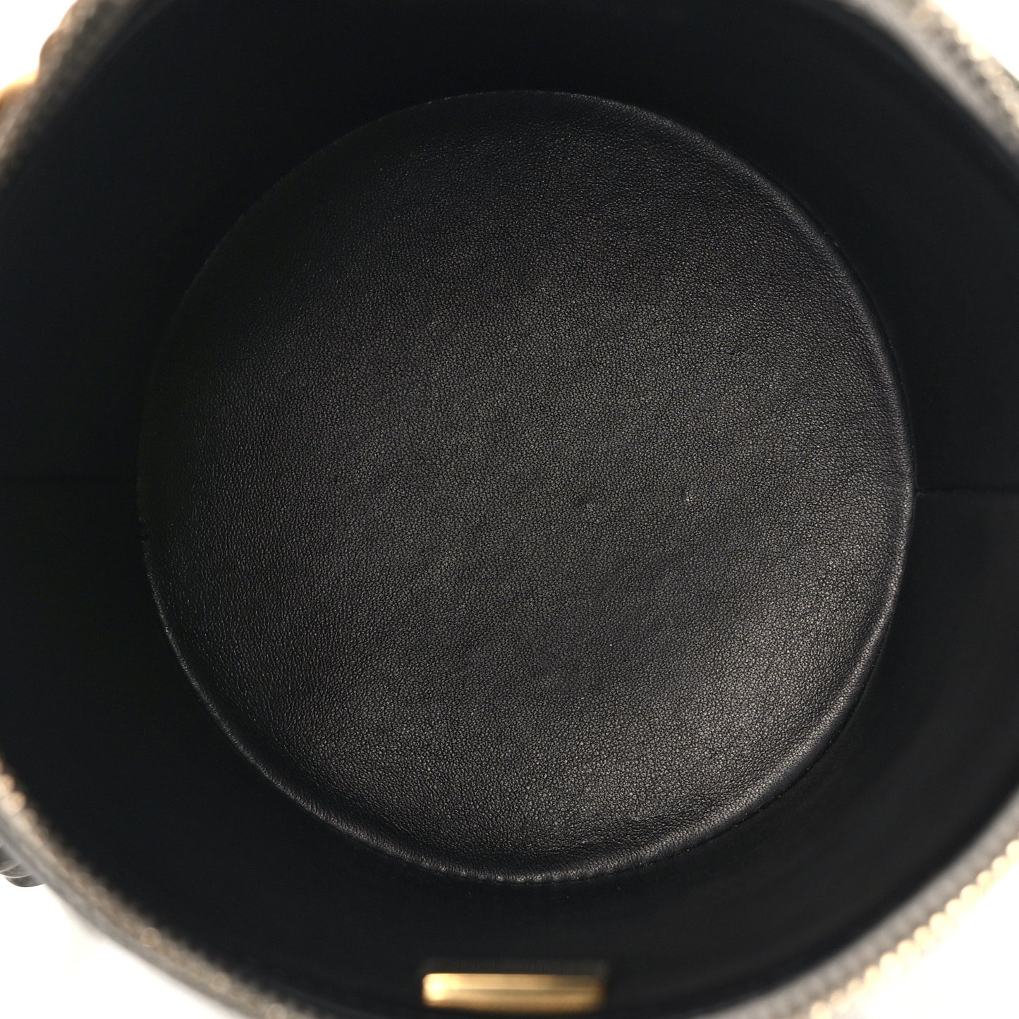 Metallic Lambskin Quilted Side Note Vanity Grey