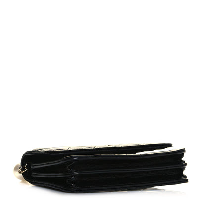 Chanel Calfskin Quilted Mini Maxi Pearls Wallet On Chain WOC Black 4 of 15