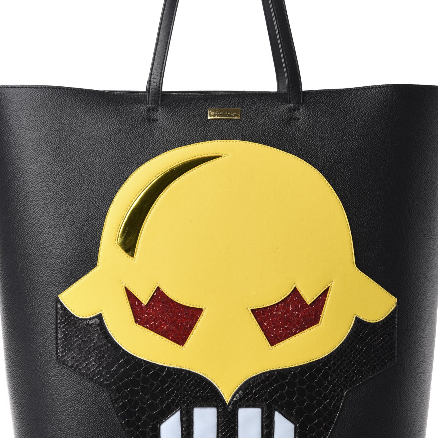 Faux Leather Superstellaheroes Tote Canary Black