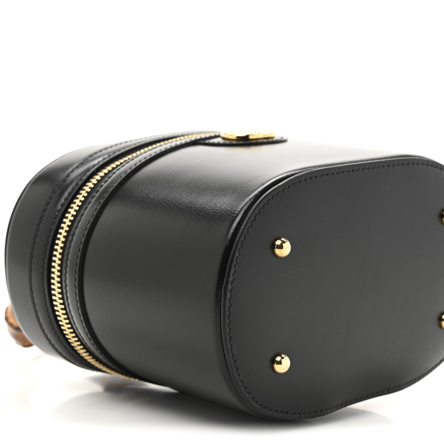 Gucci Calfskin Mini Bamboo Top Handle Shoulder Bag Black 10 of 10