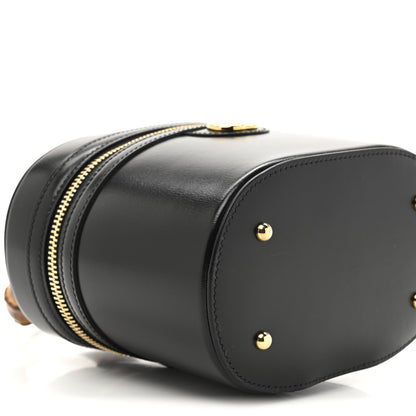 Gucci Calfskin Mini Bamboo Top Handle Shoulder Bag Black 10 of 10