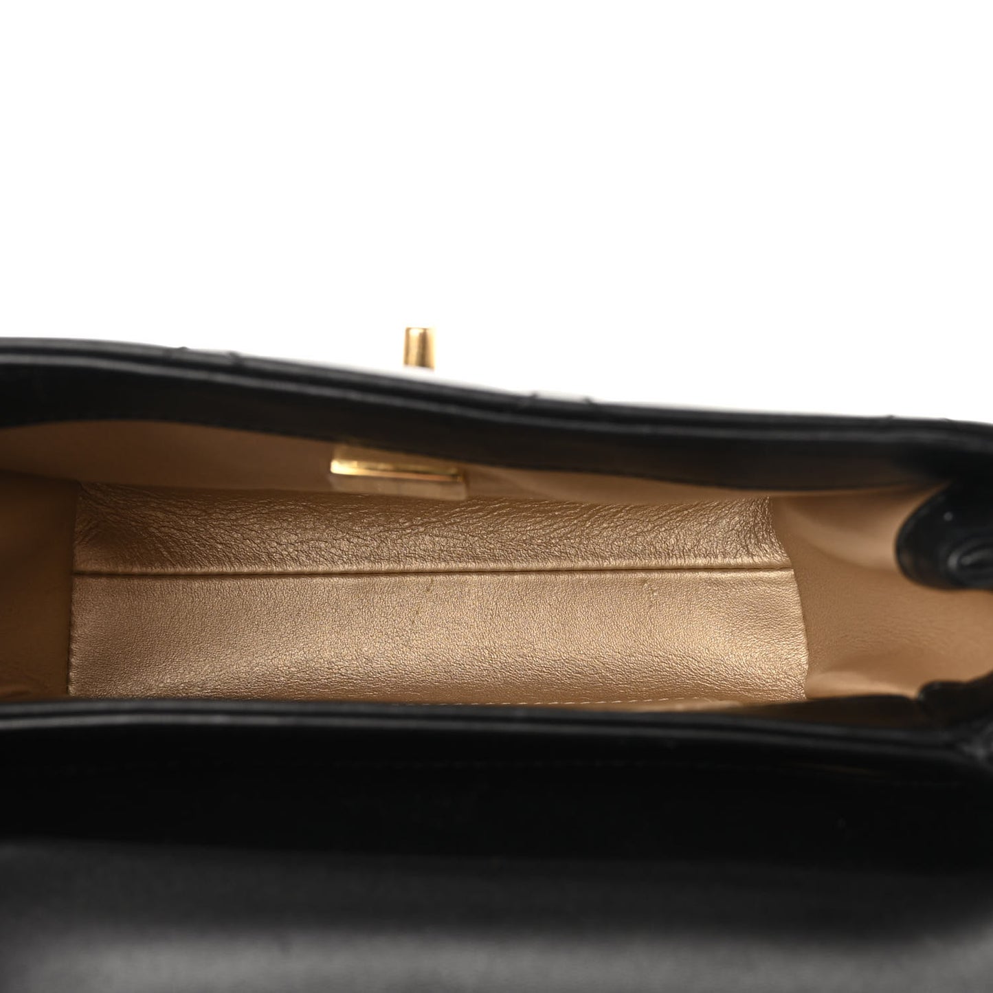 Lambskin Quilted Mini CC Crystal Logo Chain Flap Black