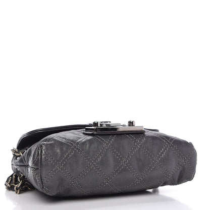 Marc Jacobs Metallic Lambskin Baroque Single Flap Grey 4 of 10
