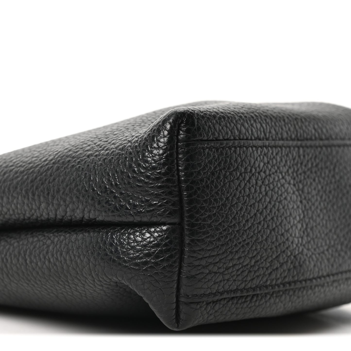 Tumbled Calfskin Gancini Mini Bag Black