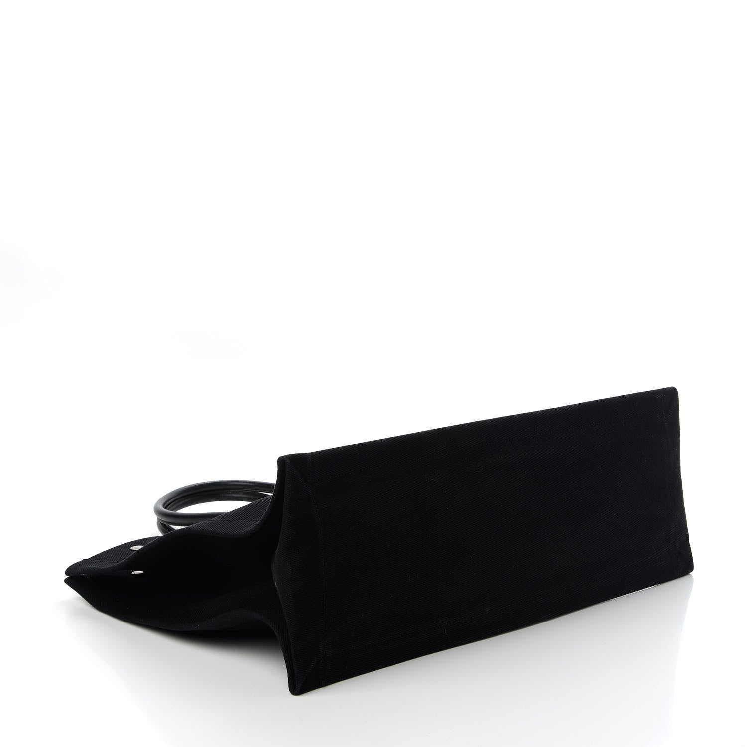 Saint Laurent Linen Calfskin Rive Gauche Tote Black 4 of 10