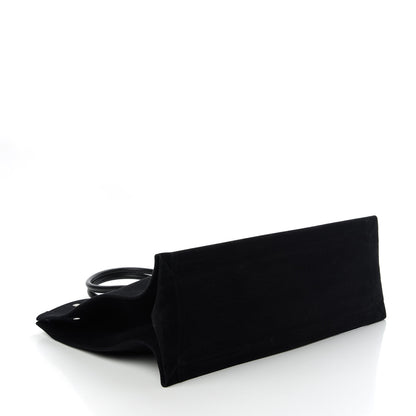 Saint Laurent Linen Calfskin Rive Gauche Tote Black 4 of 10