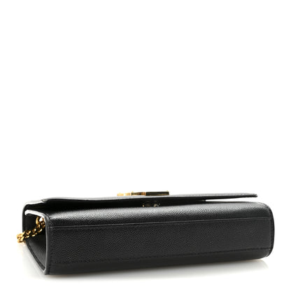 Saint Laurent Grain De Poudre Small Monogram Kate Satchel Black 4 of 9