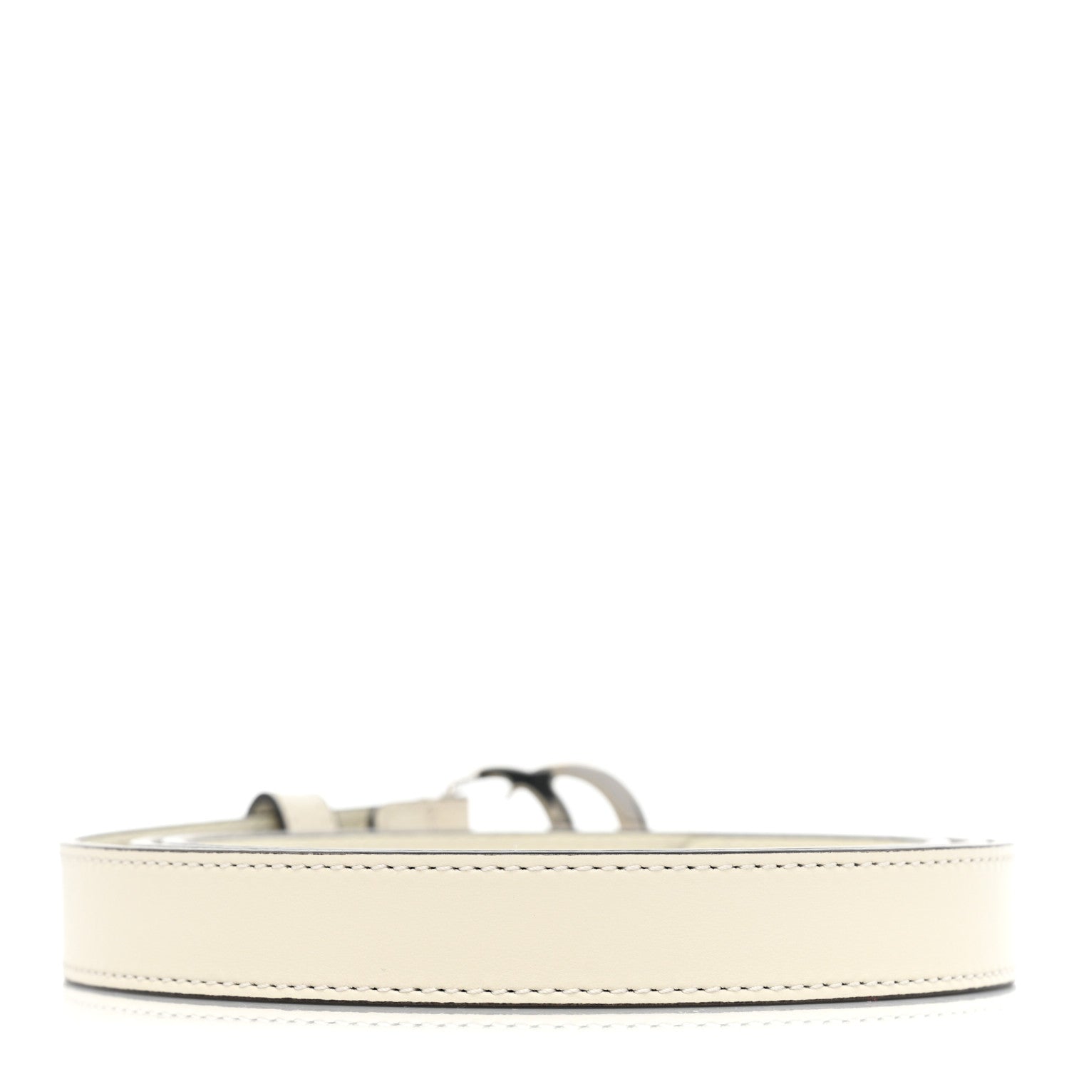Gucci Plutone Calfskin Palladium Double G 20mm Belt 70 28 Mystic White 2 of 5