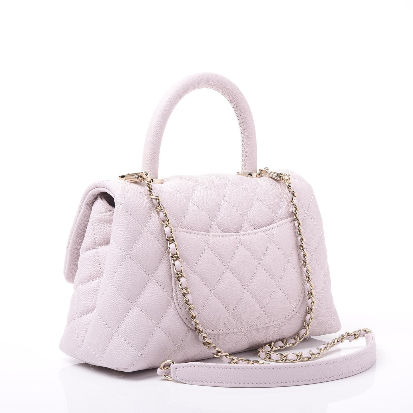 Caviar Quilted Mini Coco Handle Flap Lilas Lilac