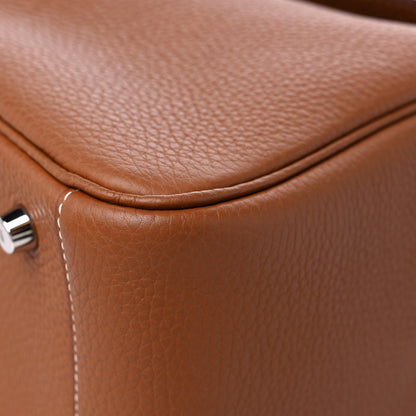 Hermes Taurillon Clemence Lindy 26 Gold 9 of 12