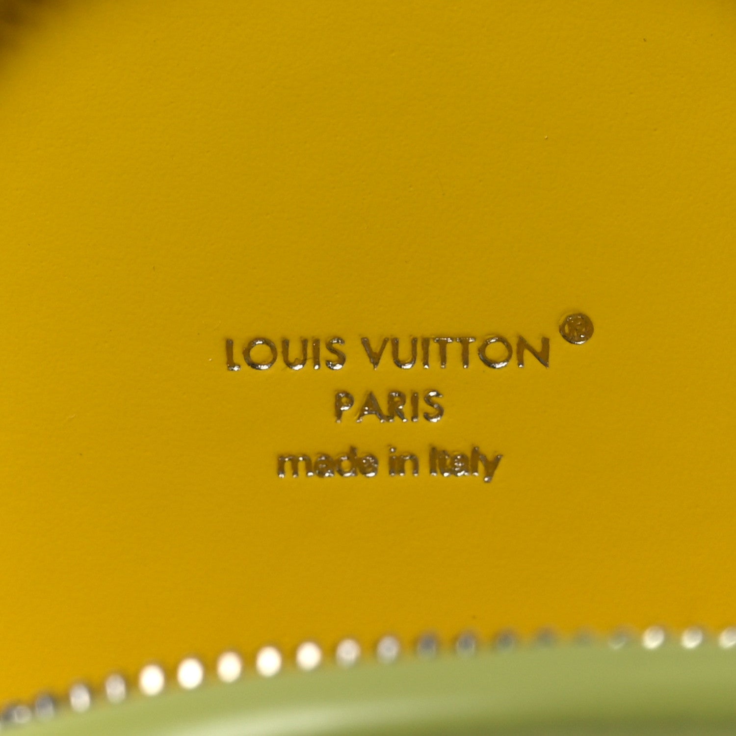 Louis Vuitton Monogram Calfskin Turtle Pouch Bag Charm Lime 4 of 5