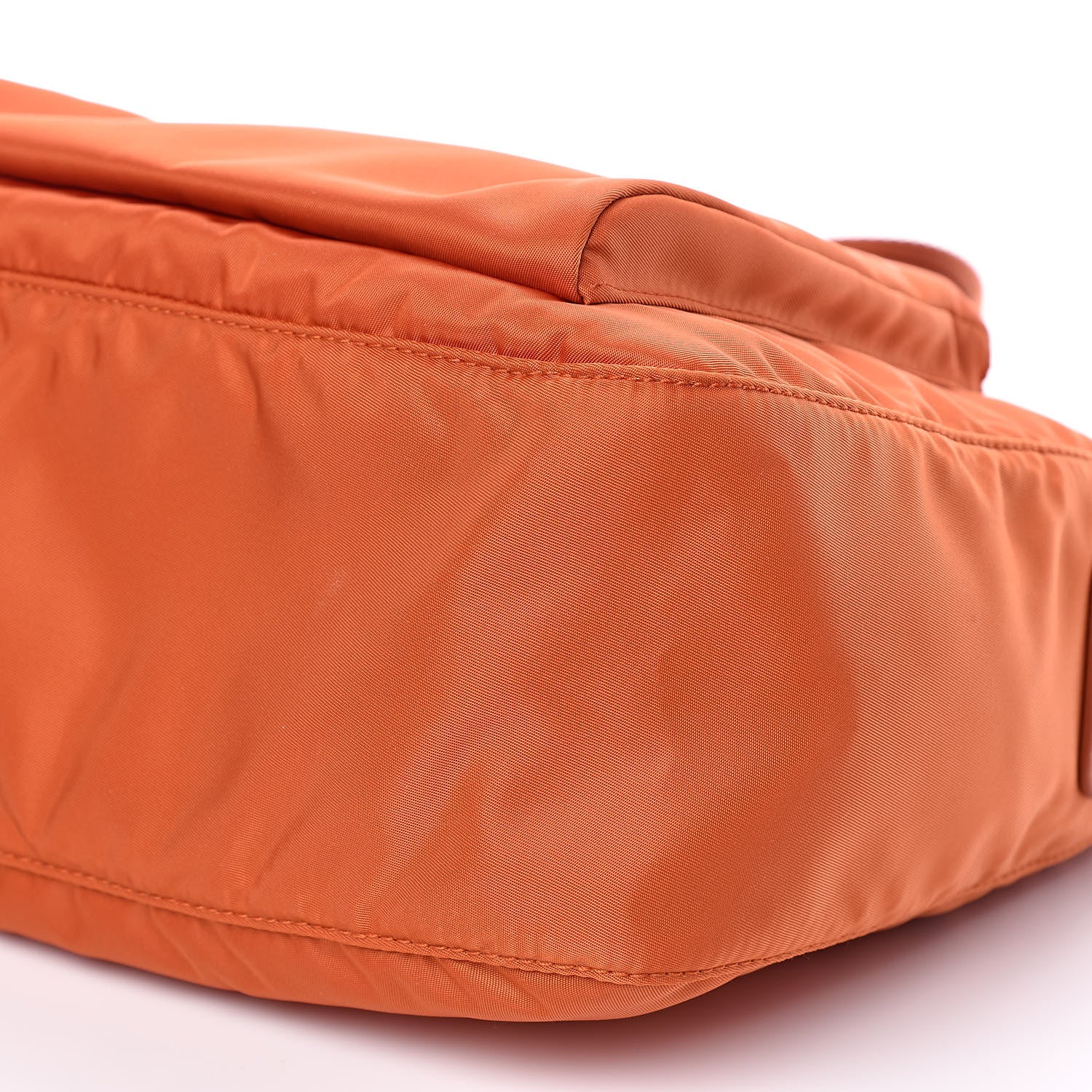 Prada Nylon Vela Flat Messenger Bag Papaya 9 of 10