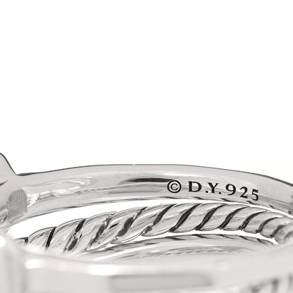 David Yurman Sterling Silver Diamond Hampton Blue Topaz 15mm Stax Five-Row Ring 57 8 4 of 4