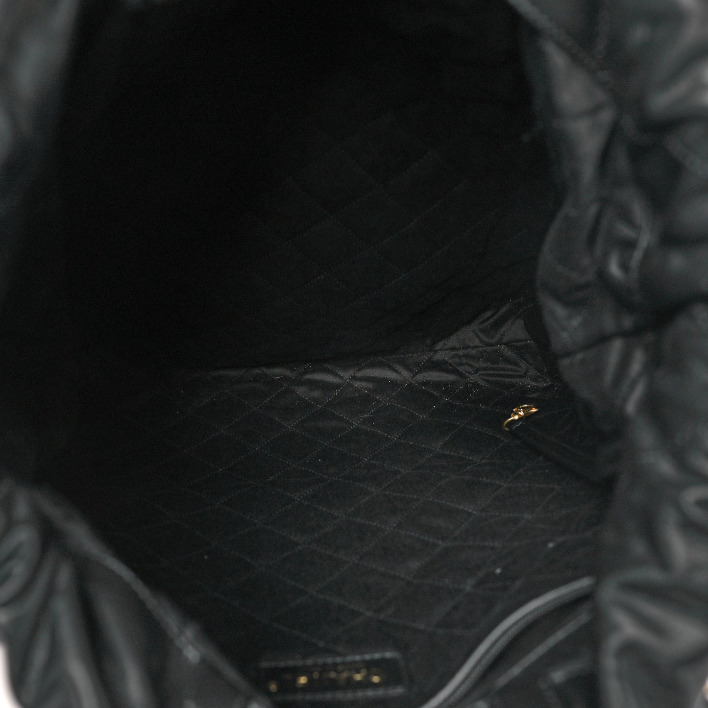 Shiny Calfskin Quilted Chanel 22 Backpack Black