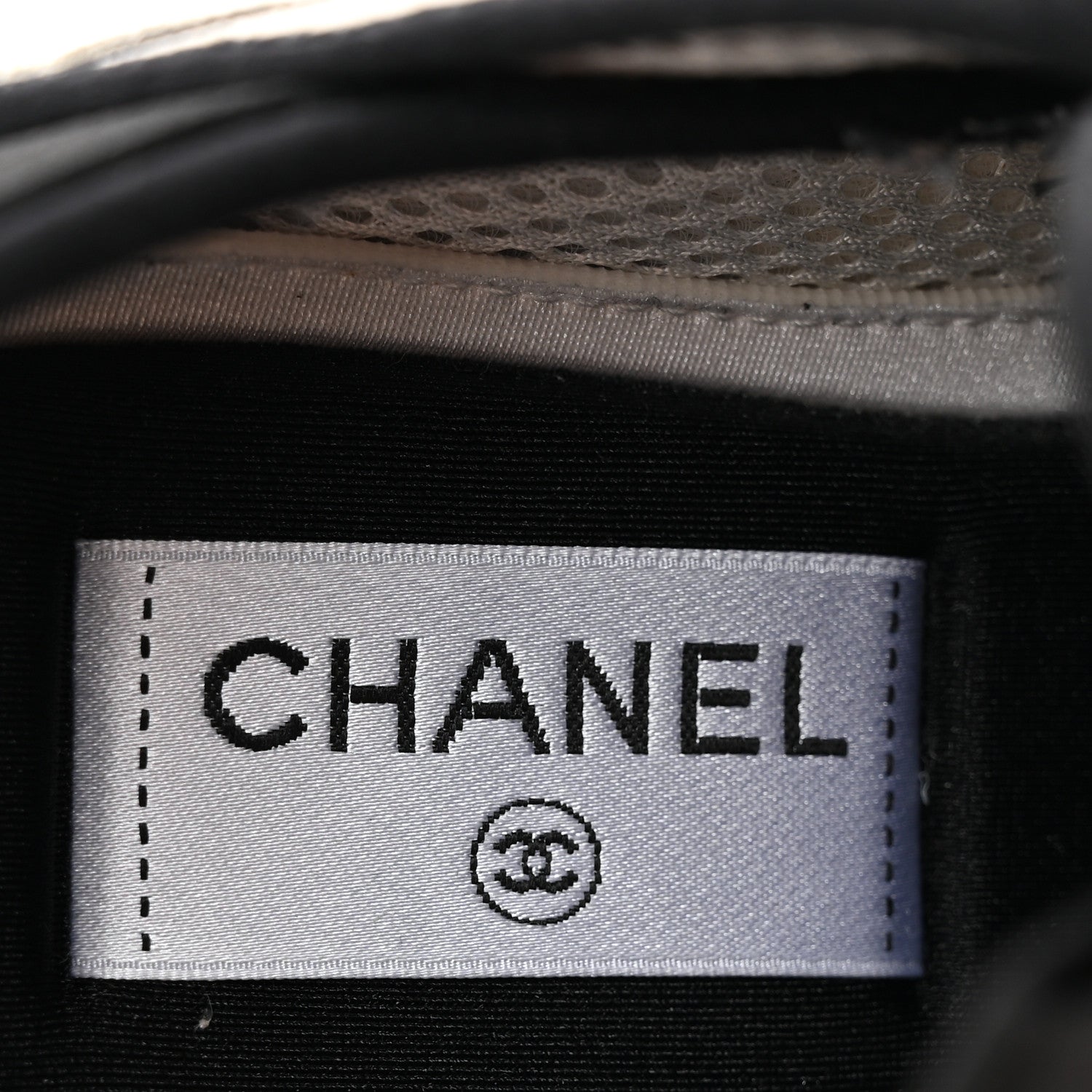 Chanel Velvet Calfskin Mixed Fibers CC Sneakers 36 Ivory Black 9 of 16