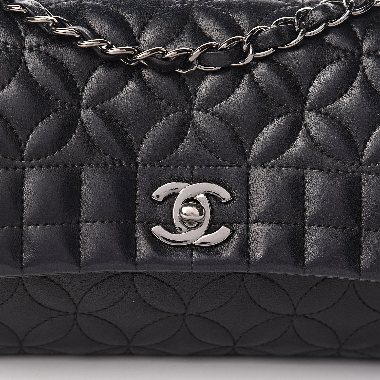 Chanel Lambskin Quilted Lady Graphic Flap Black 8 of 10