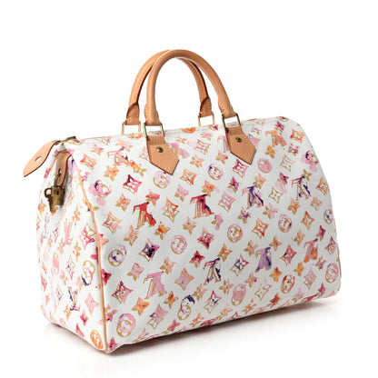 Louis Vuitton Watercolor Aquarelle Speedy 35 White 3 of 10