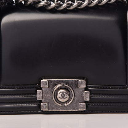 Chanel Glazed Calfskin Small Boy Flap Black 12 of 13