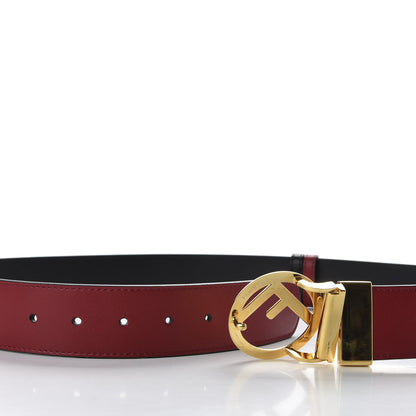 Fendi Calfskin F is Belt 85 Red Black 4 of 4