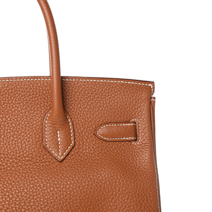 Hermes Taurillon Clemence Birkin 30 Gold 29 of 34