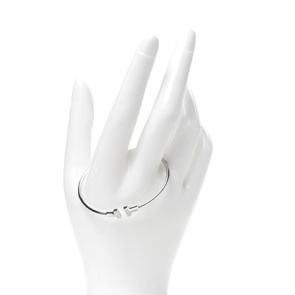 Tiffany 18K White Gold Narrow T Wire Bracelet 2 of 6