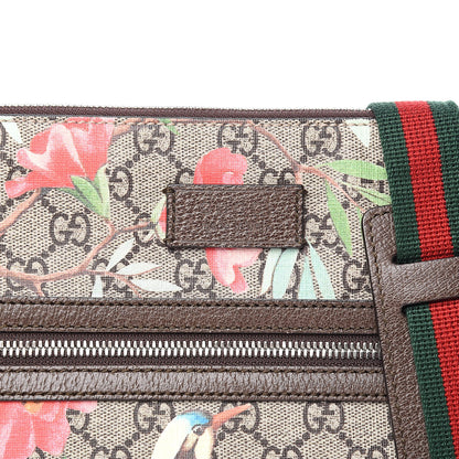 Gucci GG Supreme Monogram Tian Web Medium Flat Messenger Beige Multicolor New Acero 10 of 10