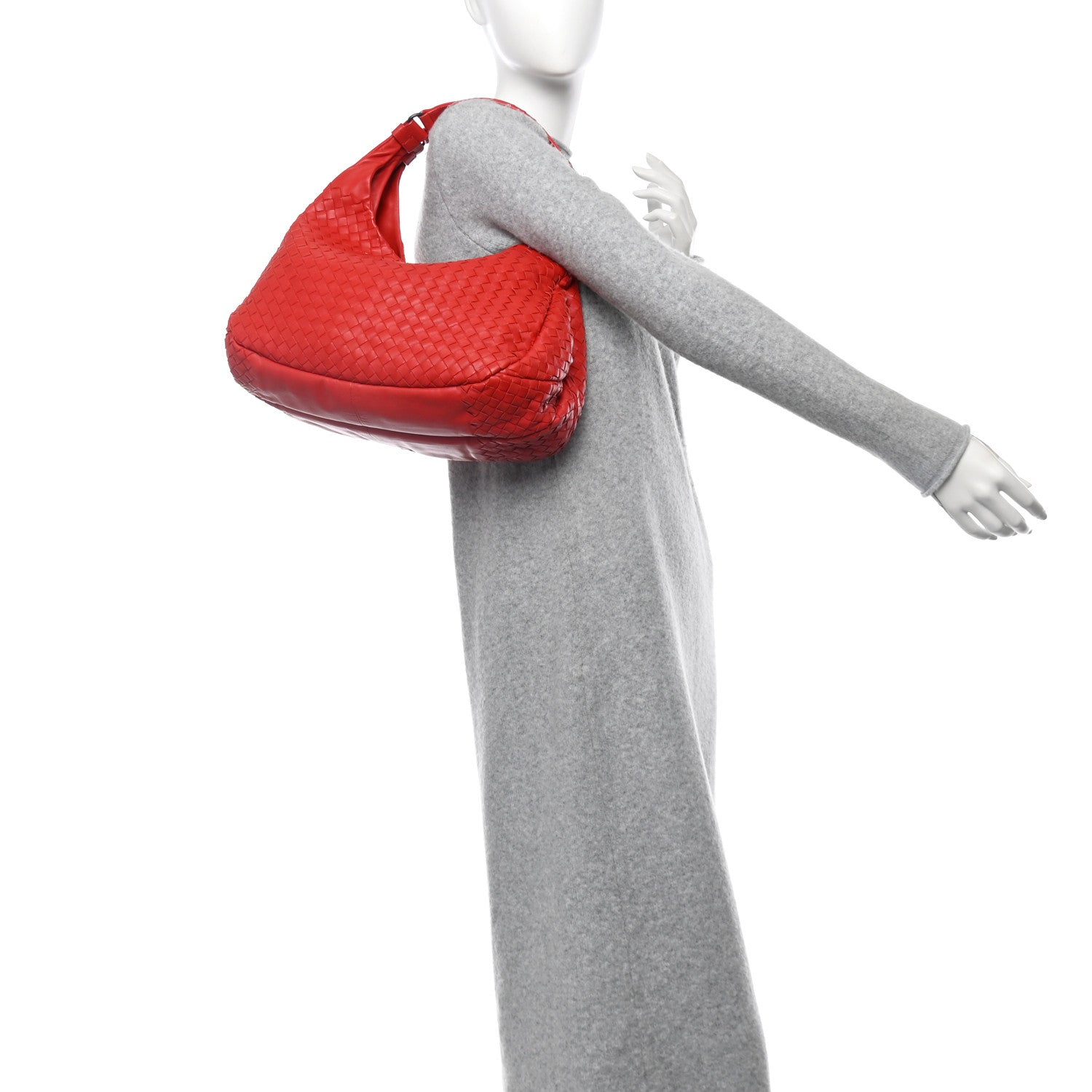 Bottega Veneta Nappa Intrecciato Medium Campana Hobo Red 2 of 10