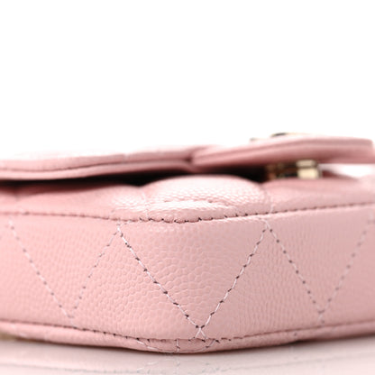 Chanel Caviar Quilted Flap Chain Waist Bag Pink 9 of 11