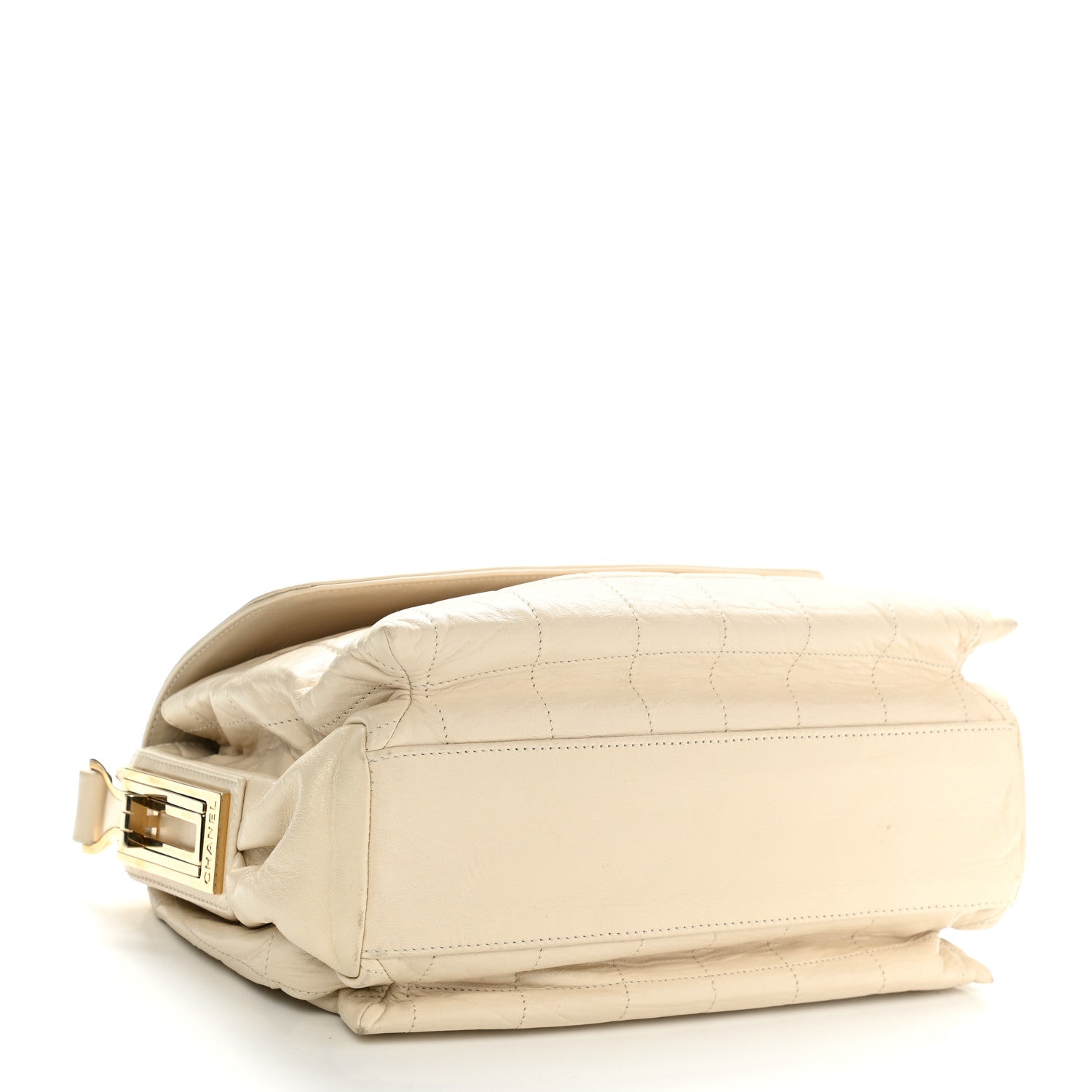 Chanel Lambskin Chocolate Bar Shoulder Bag White 4 of 13