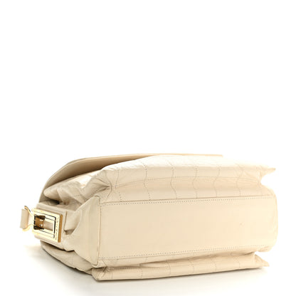 Chanel Lambskin Chocolate Bar Shoulder Bag White 4 of 13