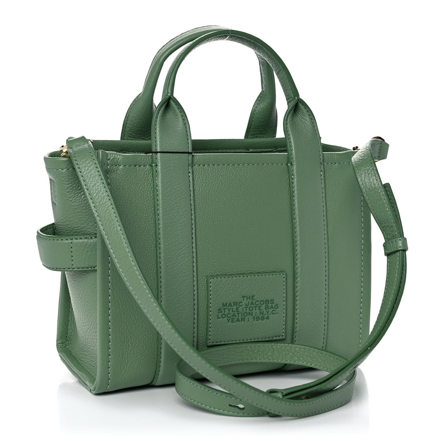 Marc Jacobs Grained Calfskin Small The Tote Bag Aspen Green 3 of 10