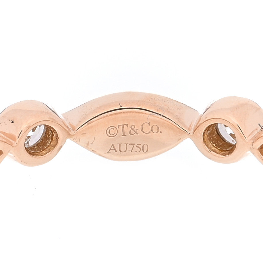 18K Rose Gold Diamond Jazz Band Ring 54 7