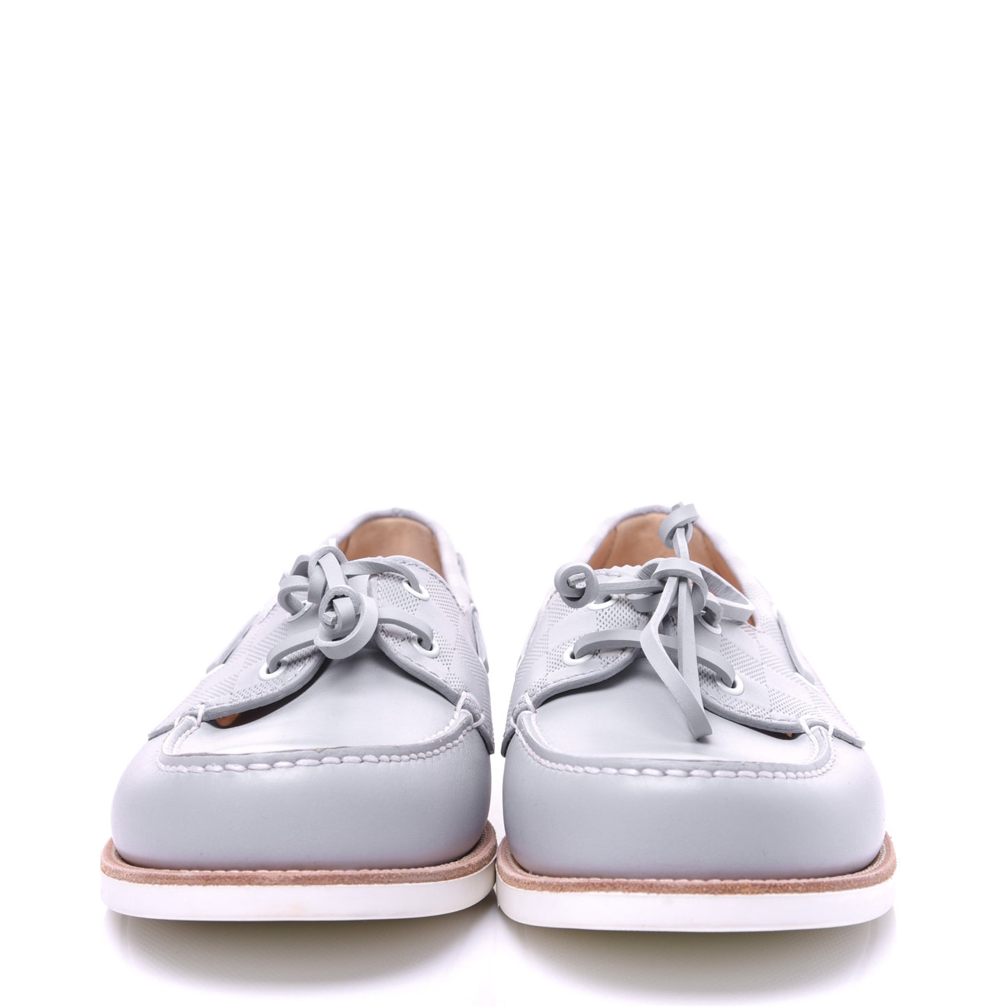 Damier Infini Mens Marina Bay Boat Shoes 11 Gris