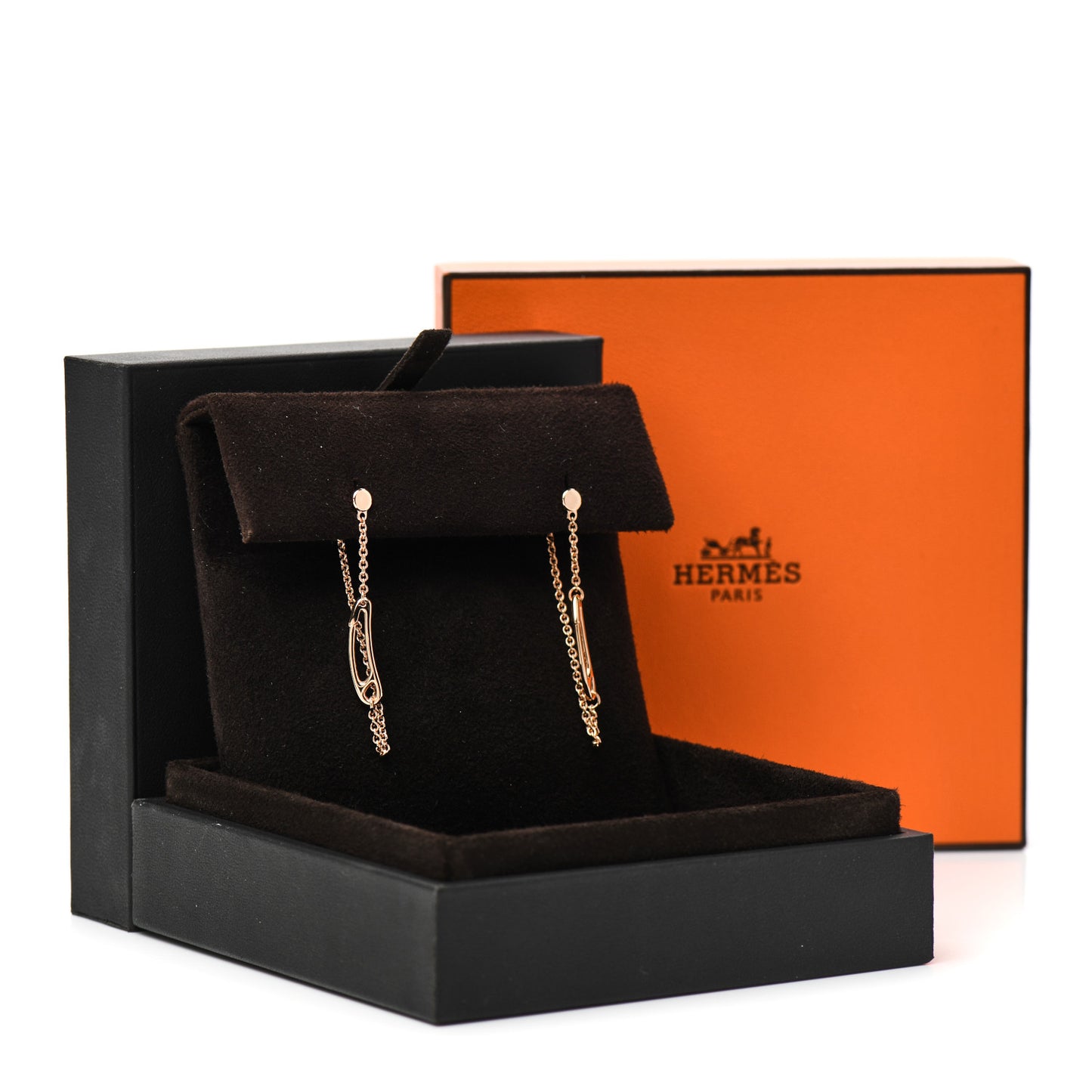 18K Rose Gold TPM Chaine D'Ancre Punk Earrings