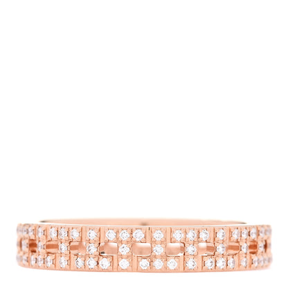 Tiffany 18K Rose Gold Diamond Narrow T True Band Ring 54 6.75 3 of 4
