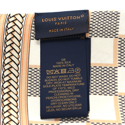 Louis Vuitton Silk Damier Azur Infinity Bandeau Azure Blue 3 of 3