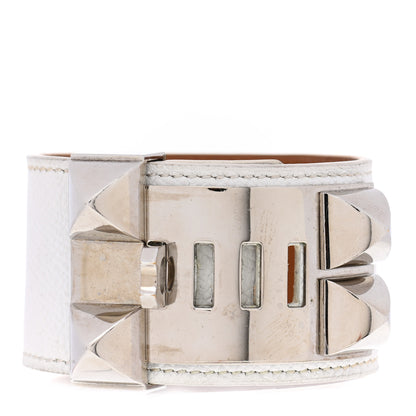 Hermes Epsom Collier de Chien CDC Bracelet S White 3 of 7