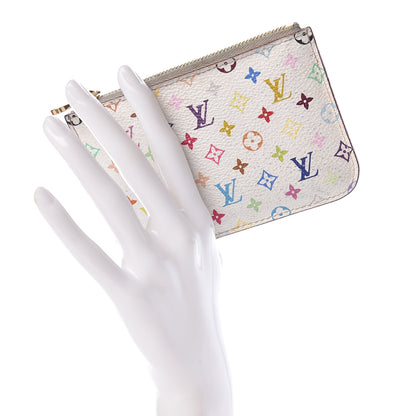 Louis Vuitton Monogram Multicolor Key Pouch White Litchi 2 of 16