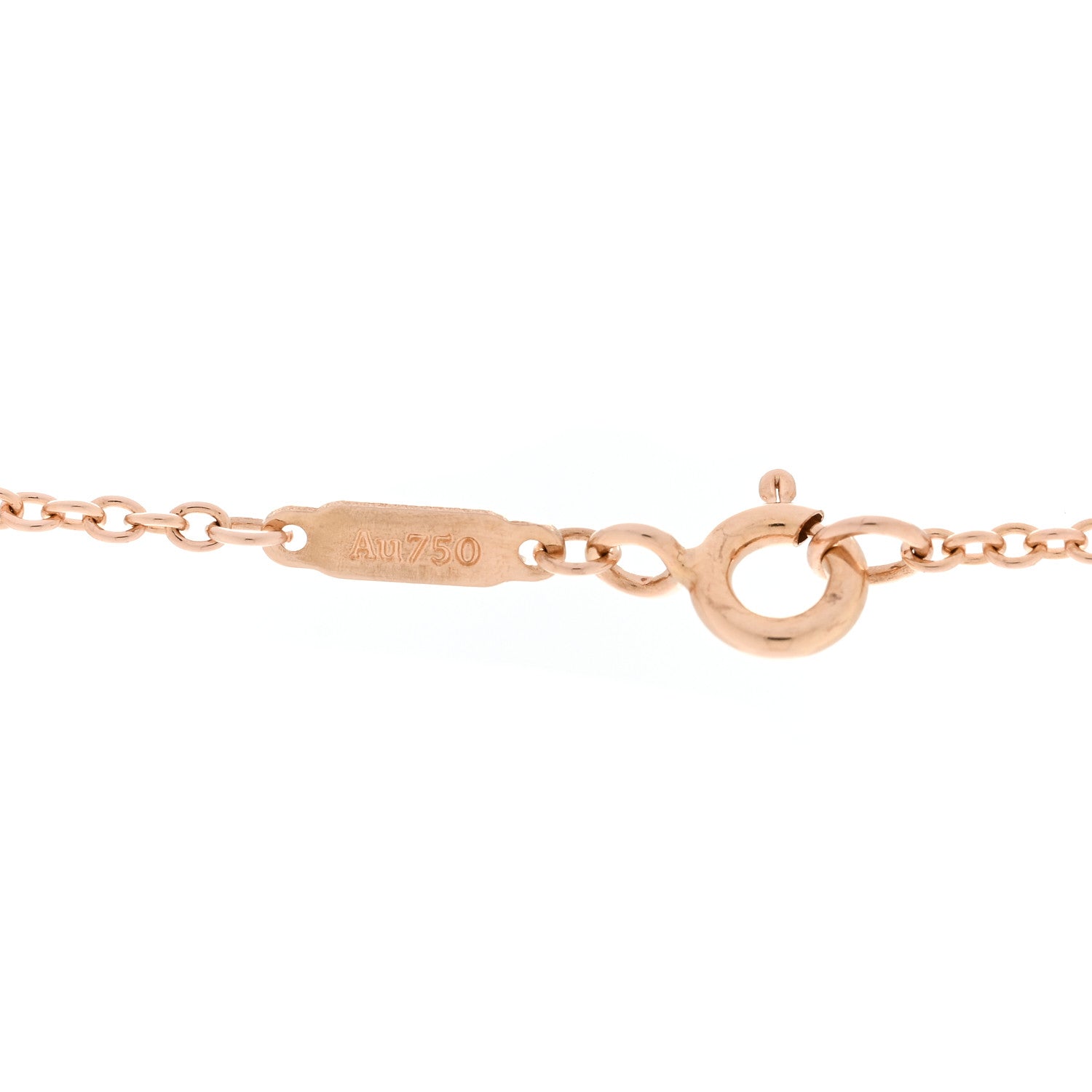 Tiffany 18K Rose Gold Diamond Knot Necklace 4 of 6