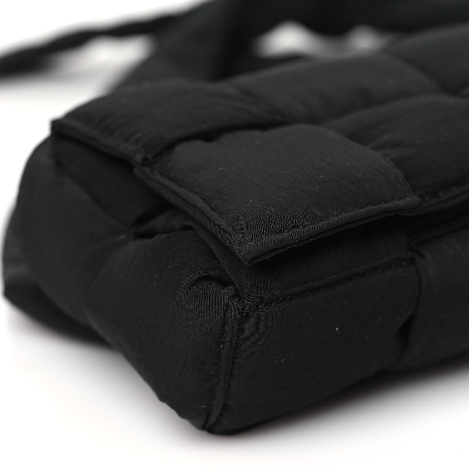 Bottega Veneta Nylon Intrecciato Padded Tech Mini Cassette Belt Bag Black 9 of 10