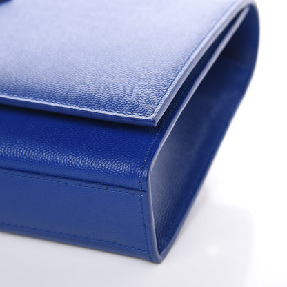 Saint Laurent Grain De Poudre Medium Classic Monogram Kate Satchel Flash Blue 8 of 9