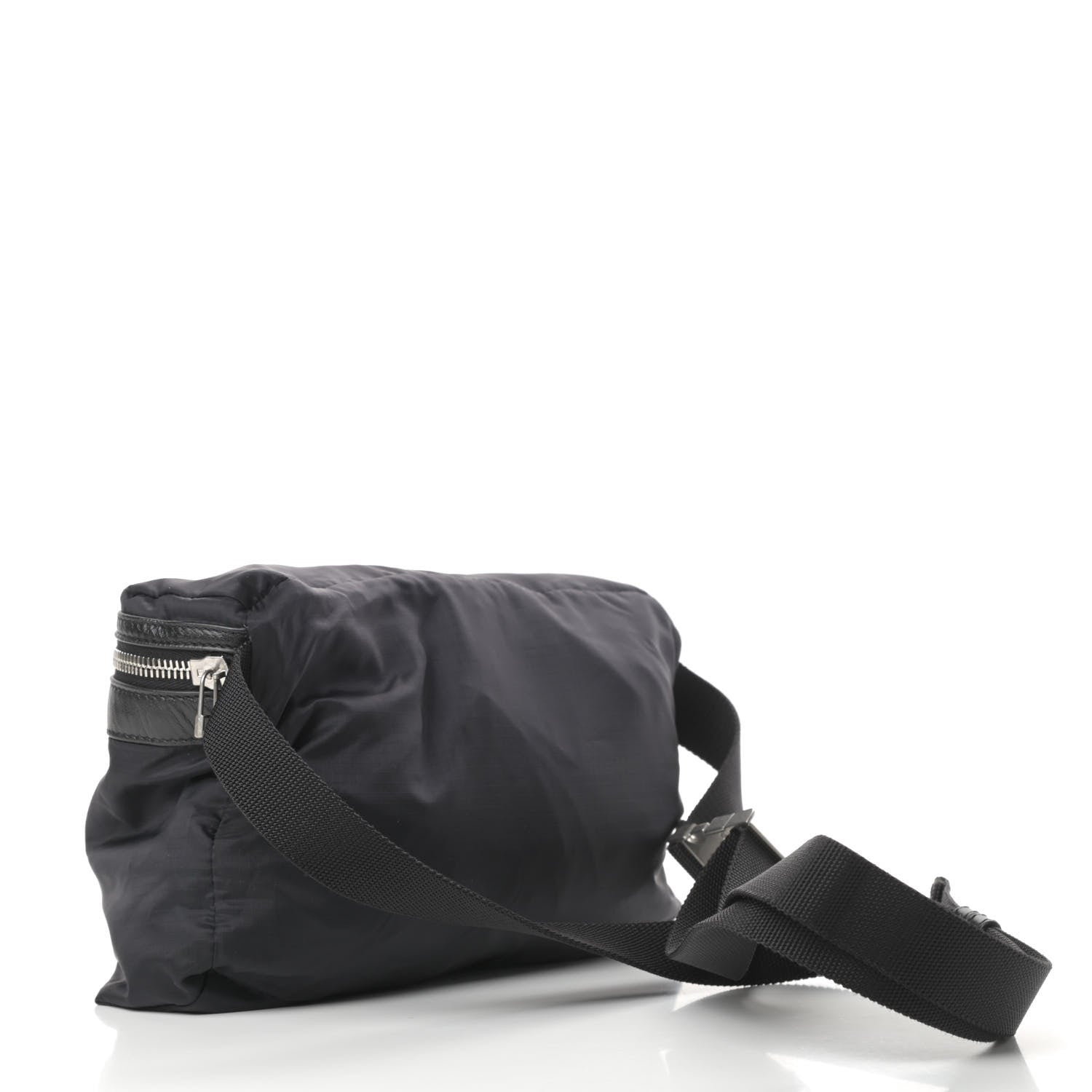 Saint Laurent Nylon City Fold Up Backpack Belt Bag Black 7 of 16
